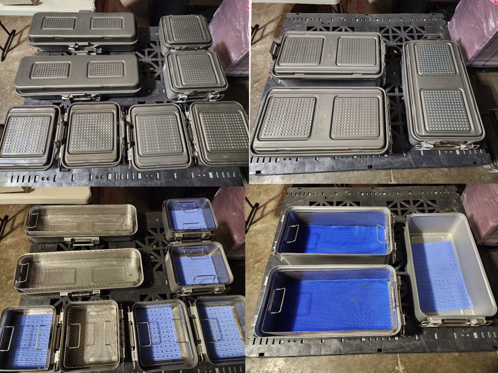 V. Mueller Genesis Sterilization Container System Lot 16 Mixed Sizes 3″–7″