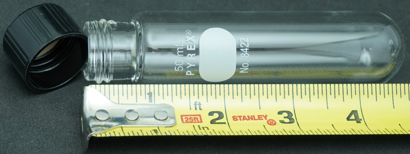 Corning Pyrex 8422-50 Glass 50mL HD Round Bottom Centrifuge Tube w/Cap