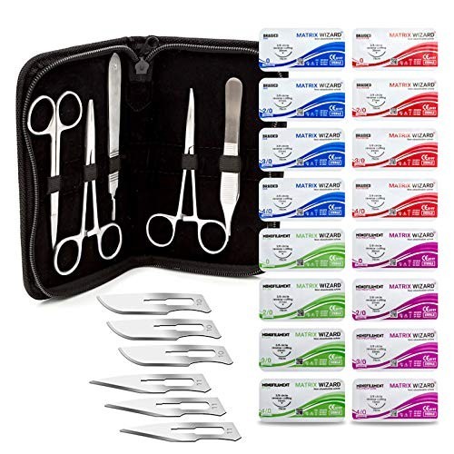 Sterile Suture Kit With Needles & Tools Medical Trauma Practice First Aid