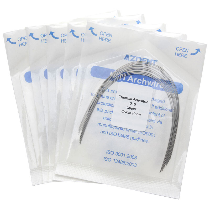 10x Dental Orthodontic Heat Thermal Activated Niti Round Arch Wires All Size