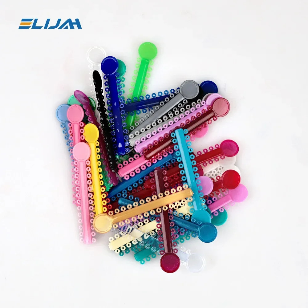 1040pcs Dental Orthodontic Ligature Ties Braces Elastic Rubber Bands Mixed Color