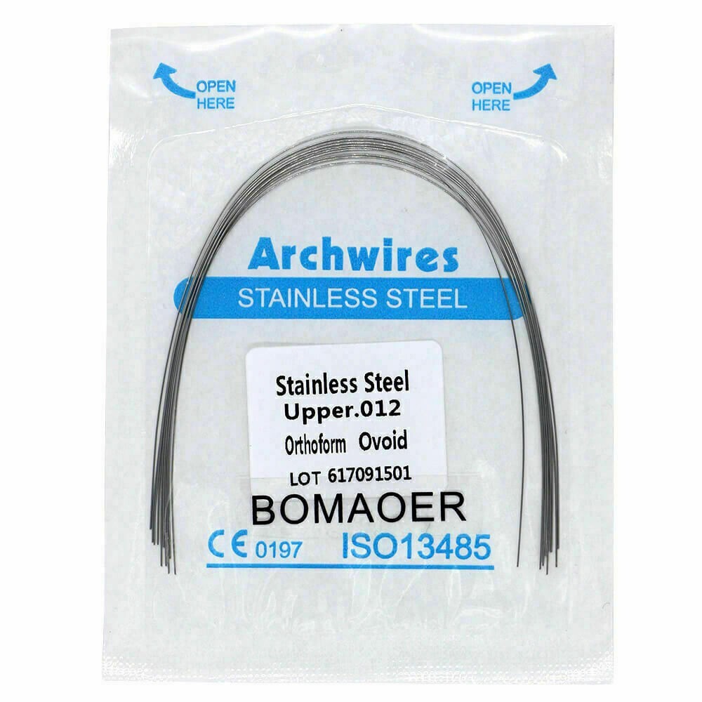 Orthodontic Arch Wire 0.012″ Upper – Stainless Steel Round 10pcs per Pack Bulk