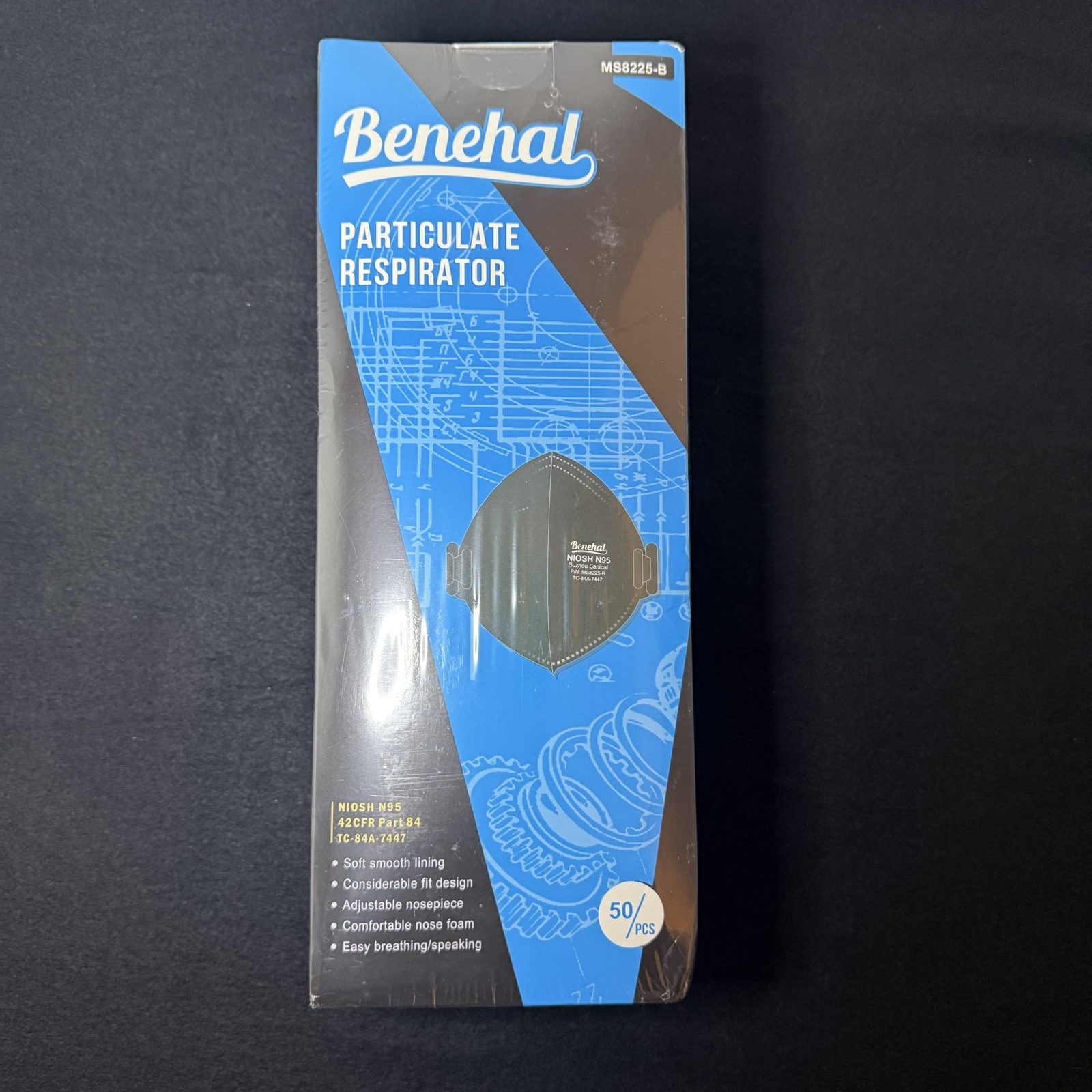 Benehal Ms8225-b Particulate Respirator 50 Pieces