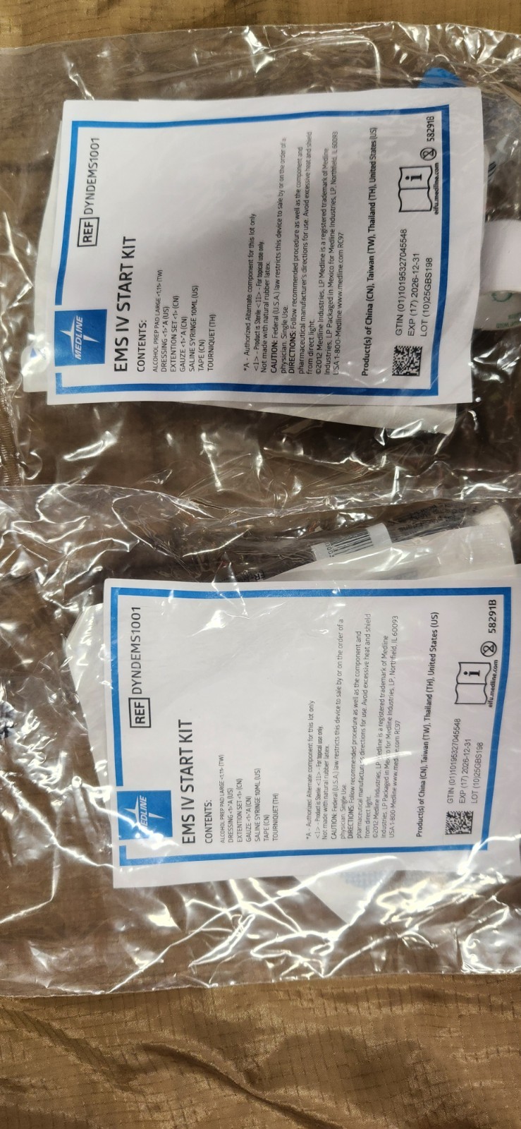 Medline EMS IV Start Kit x2 DYNDENMS1001 Emergency Medicine Supplies