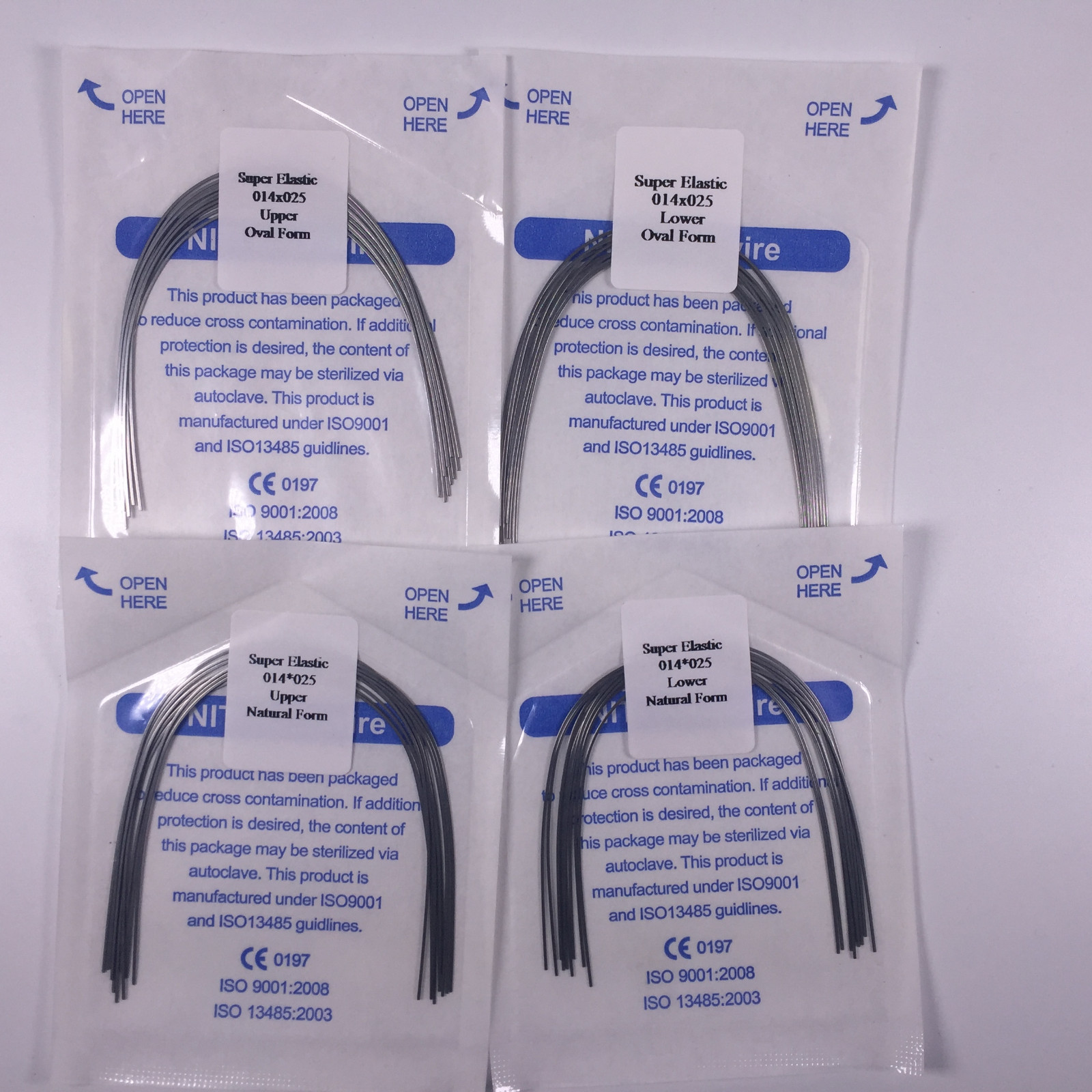 50Bags Dental Niti Super Elastic Arch Wires Rectangular Ortho Natural/Oval Form