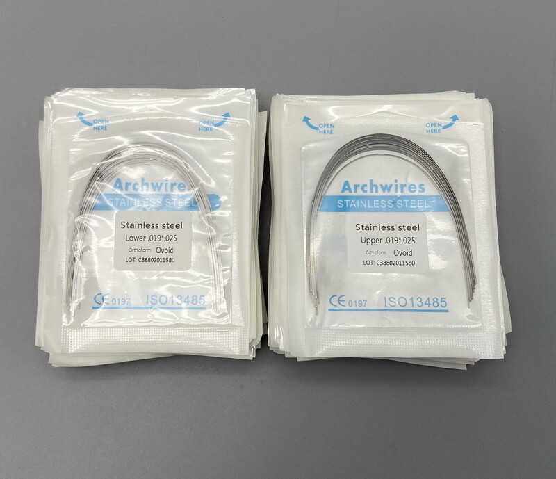 Dental S.S Orthodontic Arch Wire Stainless Steel Round Rectangular Ovoid Form