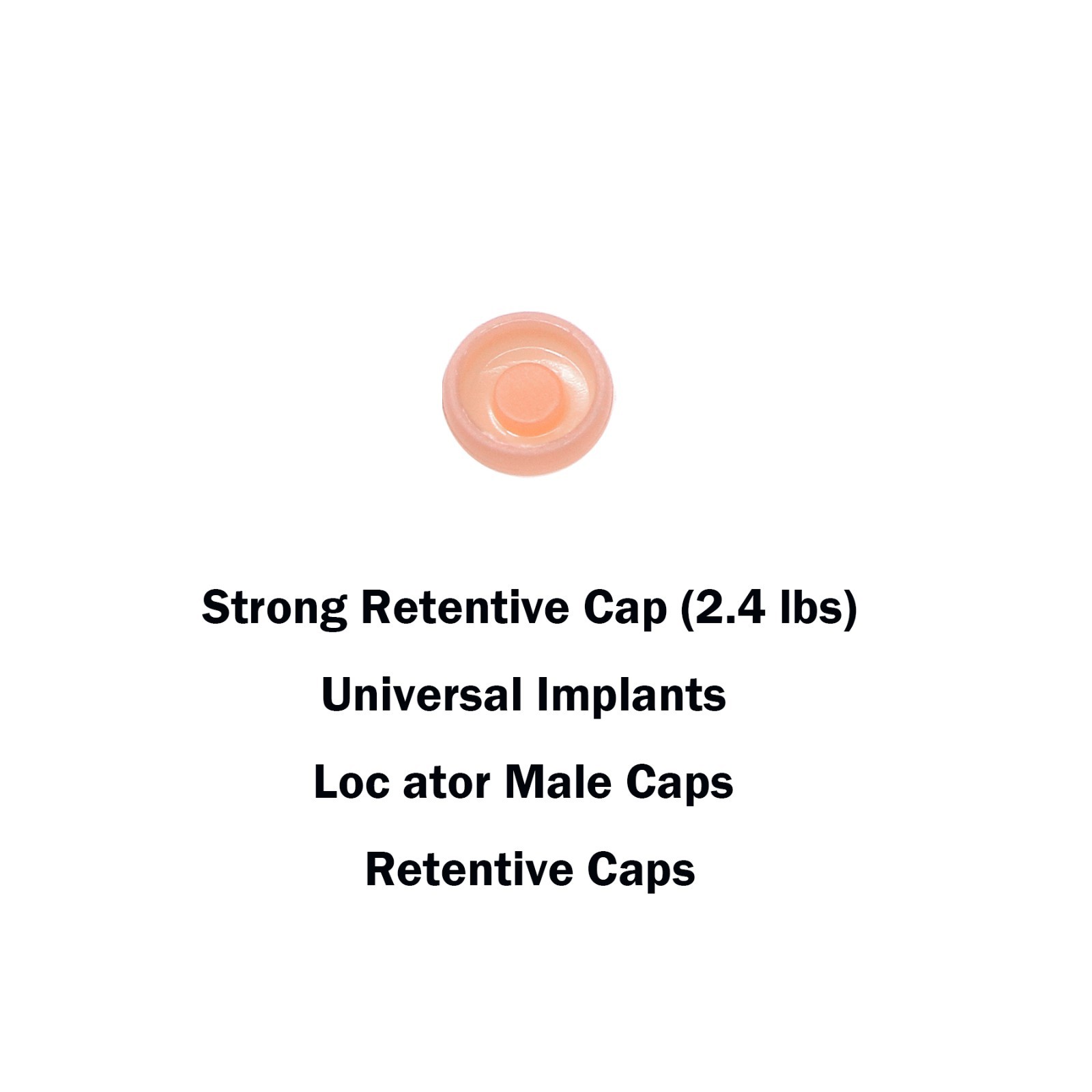 5PCS Dental Overdenture Male Caps Metal Housing Retention Locat0r Style