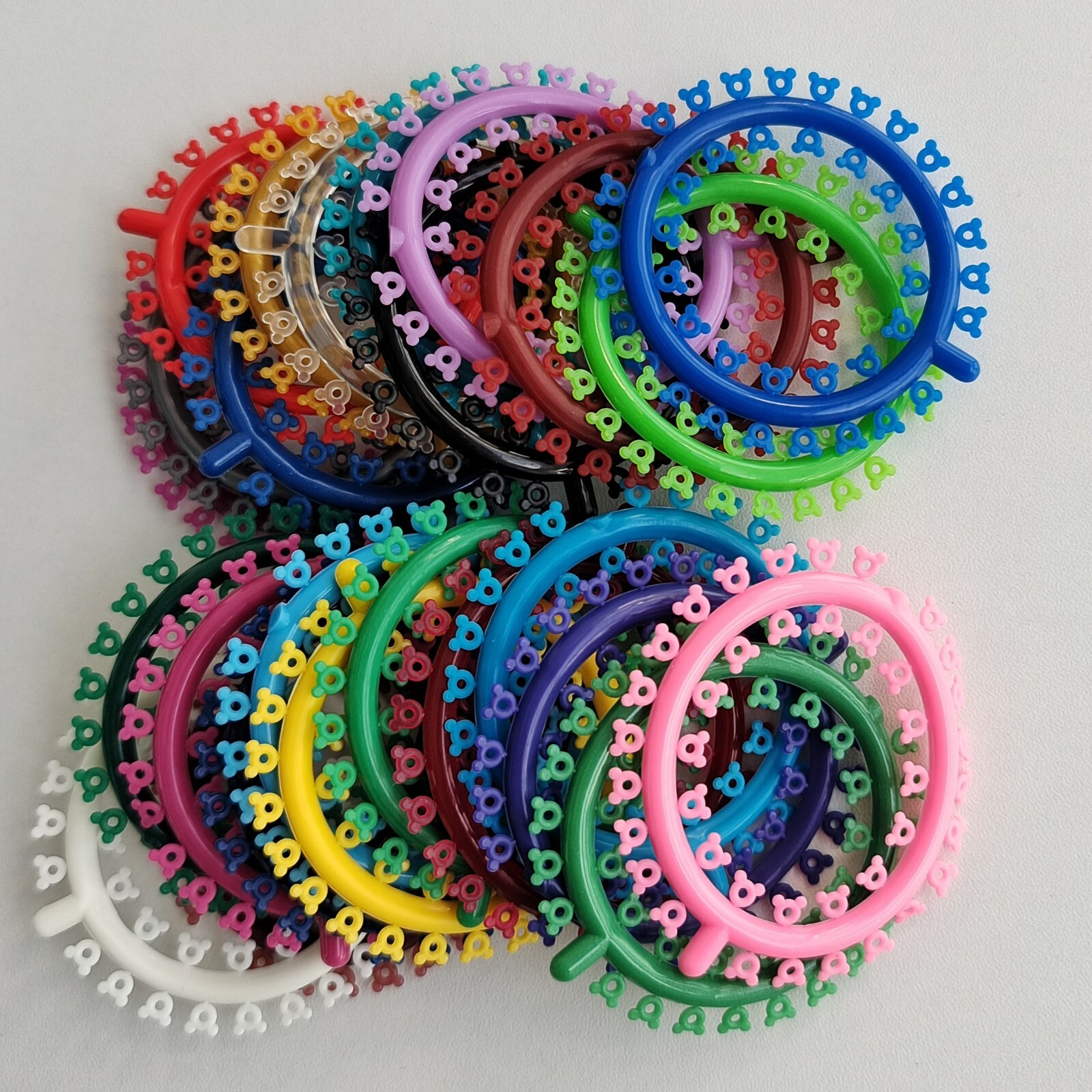 1000Pcs Dental Orthodontic Elastic Rubber Band Multi-Colored Mickey Ligature Tie