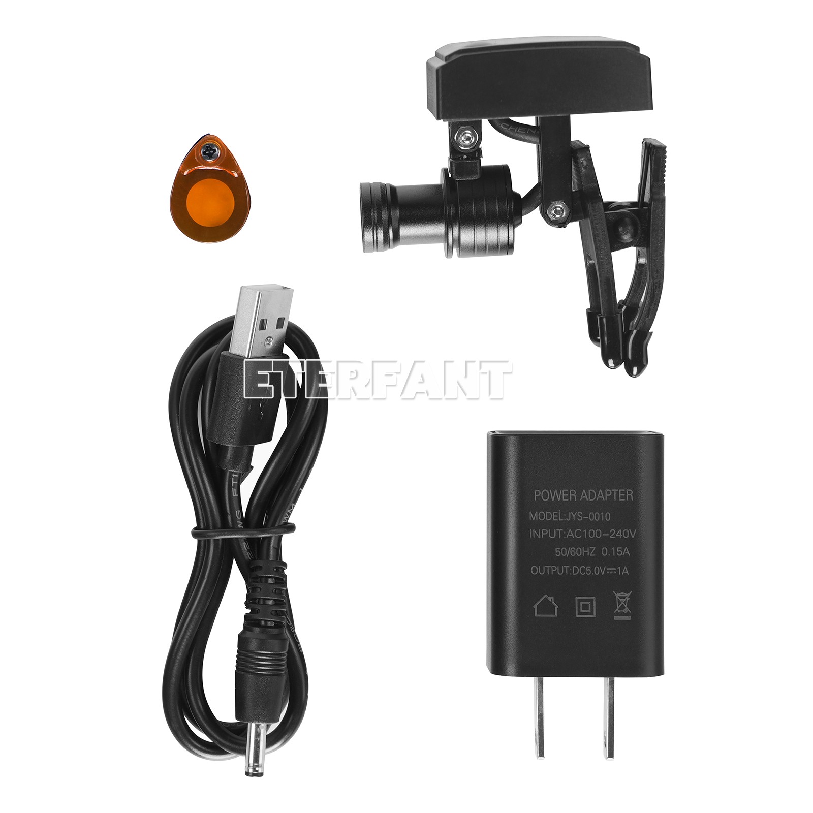 ETERFANT 5W Dental Wireless LED Headlight with Filter for Binocular Loupe Glasse