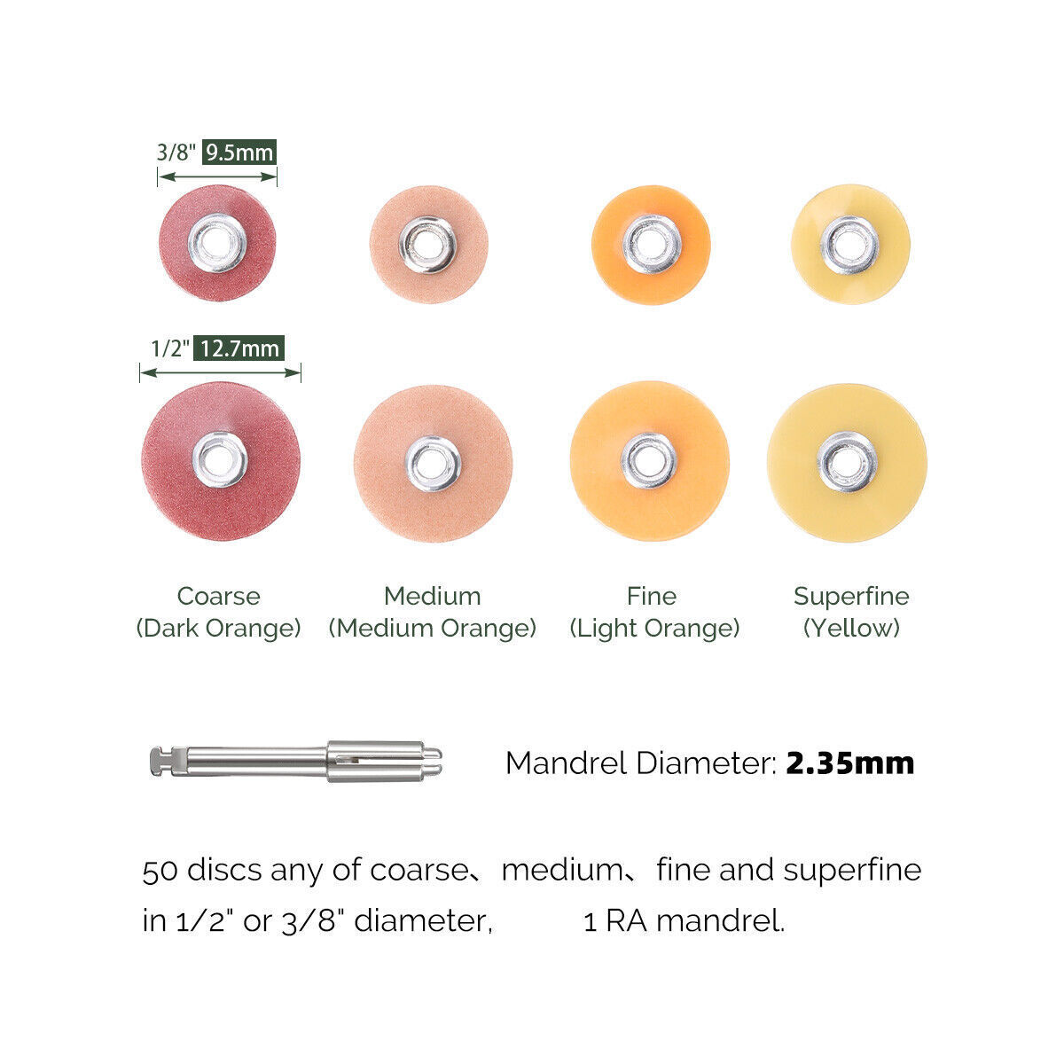 Dental SOFLEX Composite finishing polishing disc Soft type 12.7mm/9.5 mm 200 pcs