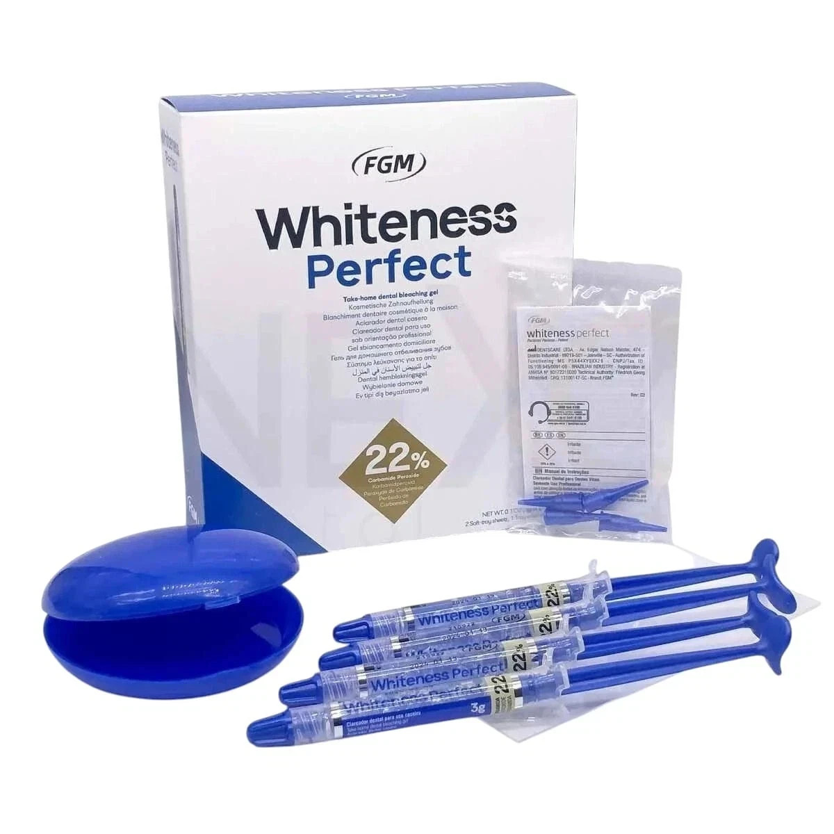 Dental FGM Whiteness 22 Per Cent Home Bleach Perfect Kit 4 x 3g (FREE SHIPING)
