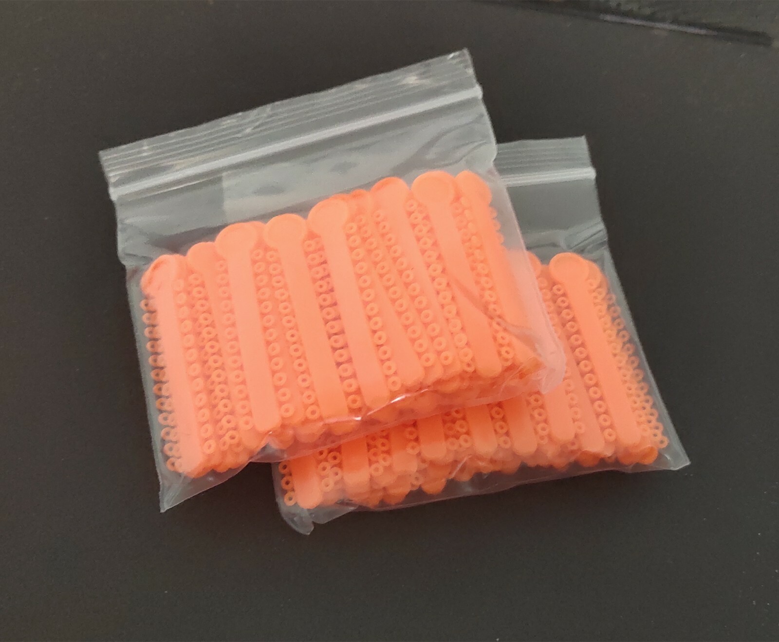 2 Packs Dental Elastic Ligature Ties Rubber Bands 1008Pcs/Pack Orange Color