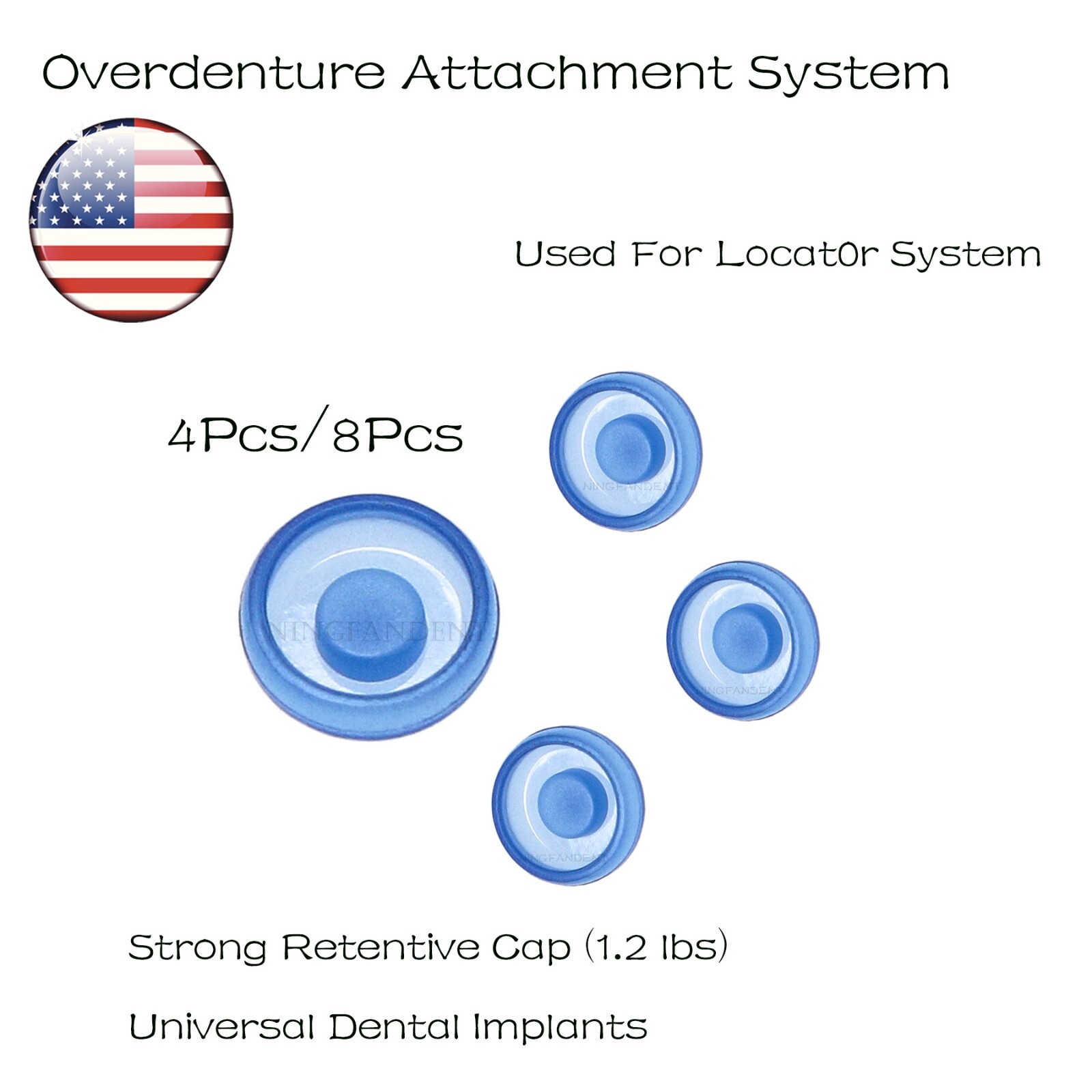 US Implant Locator Abutment & Retention Caps For Hiossen ET III Mini/Standard