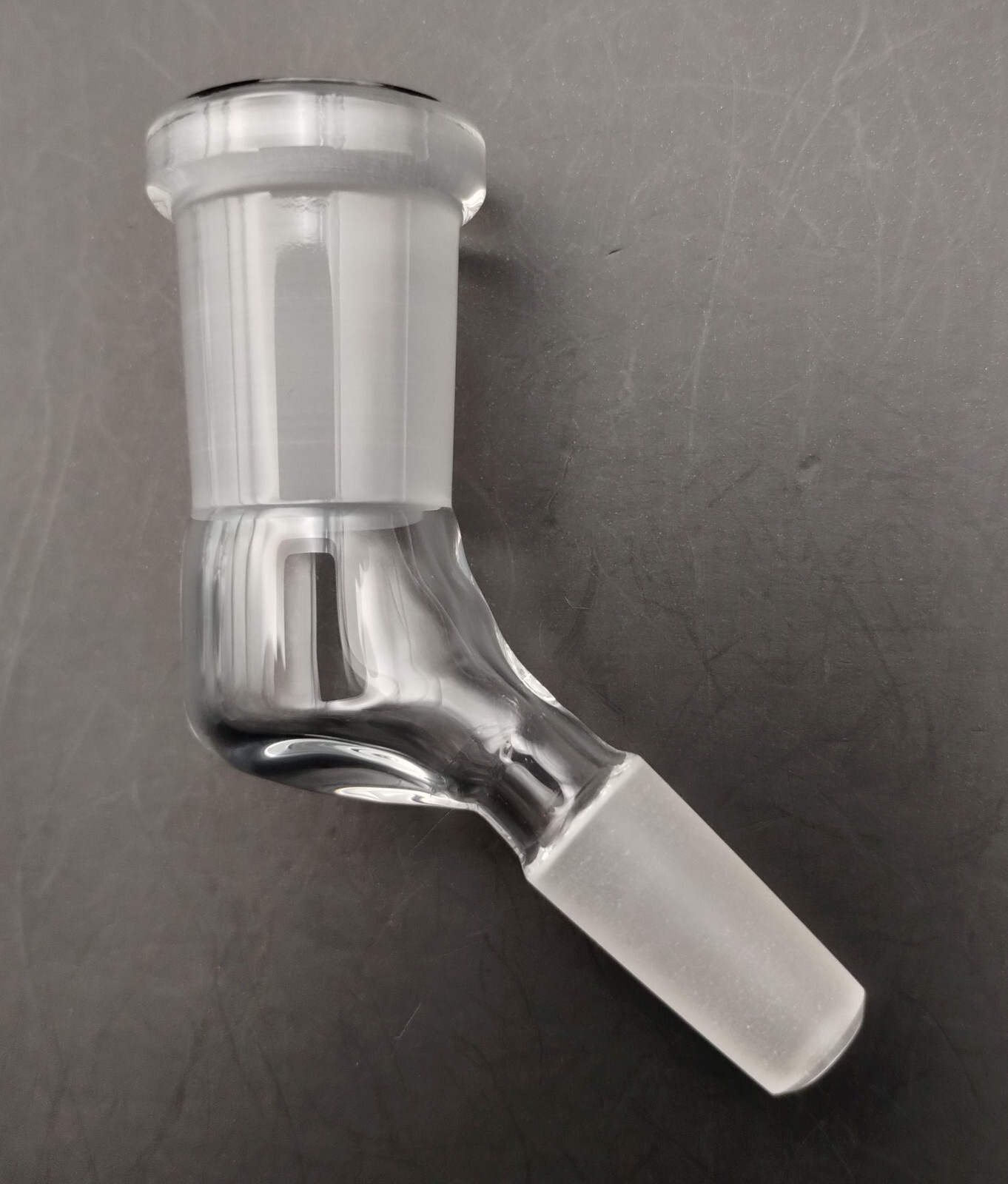 14mm – 10mm 45 Degree Angle Glass Ground Joint Attachment Adapter GonG Elbow