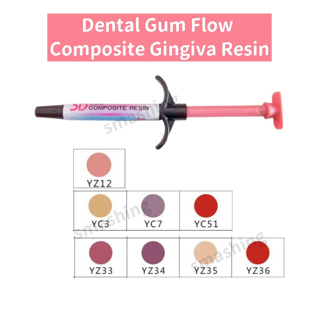 Dental Gingiva Aesthetic Resin Gum Pink Composite Resin 3D Syringe Adhesive Kit