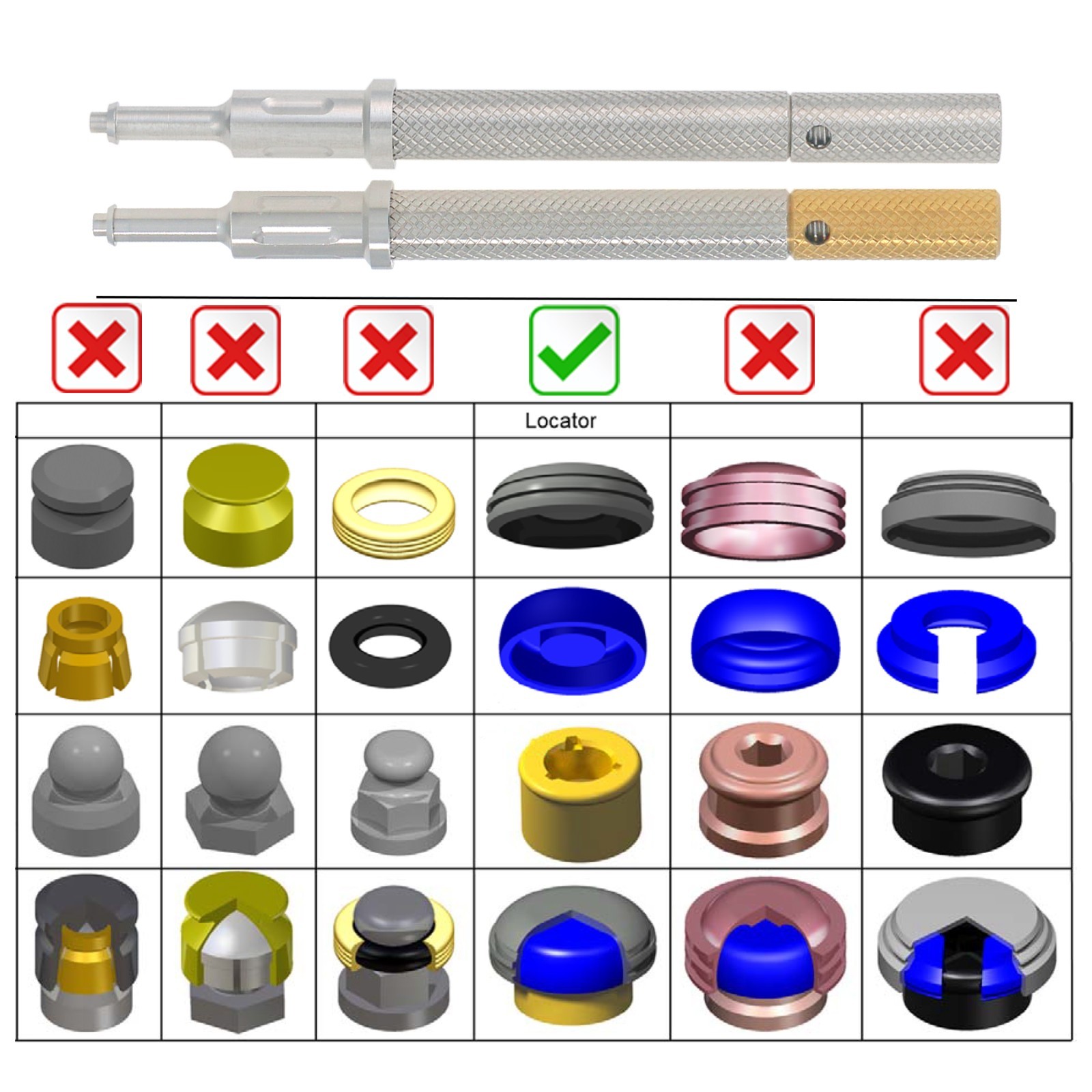 US Dental Locator Core Tool Overdenture Abutments Retention Caps
