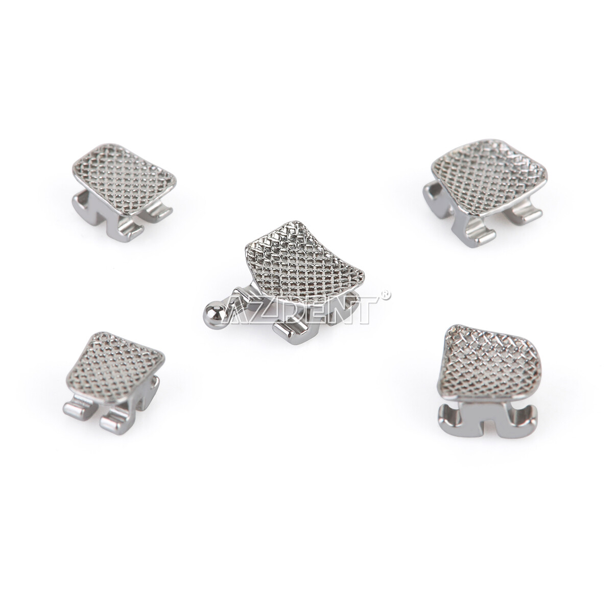 AZDENT Dental Orthodontic Brackets Metal Braces Mini Roth MBT Slot 0.022 3Hook