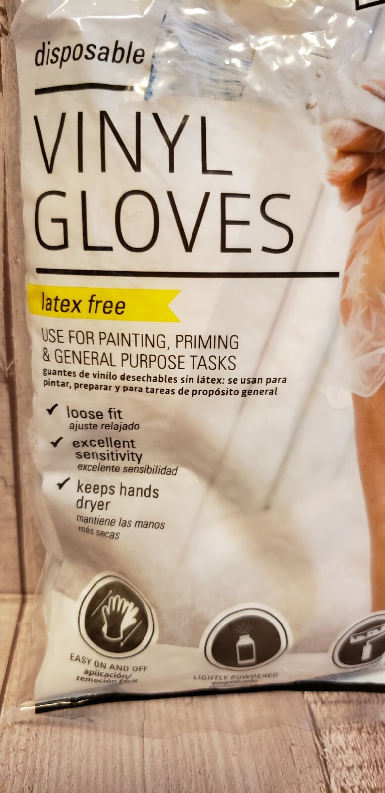Lot 6(72)* FIRM GRIP Pro Paint Disposable Vinyl Gloves*Laxtex Free*Free Shipping
