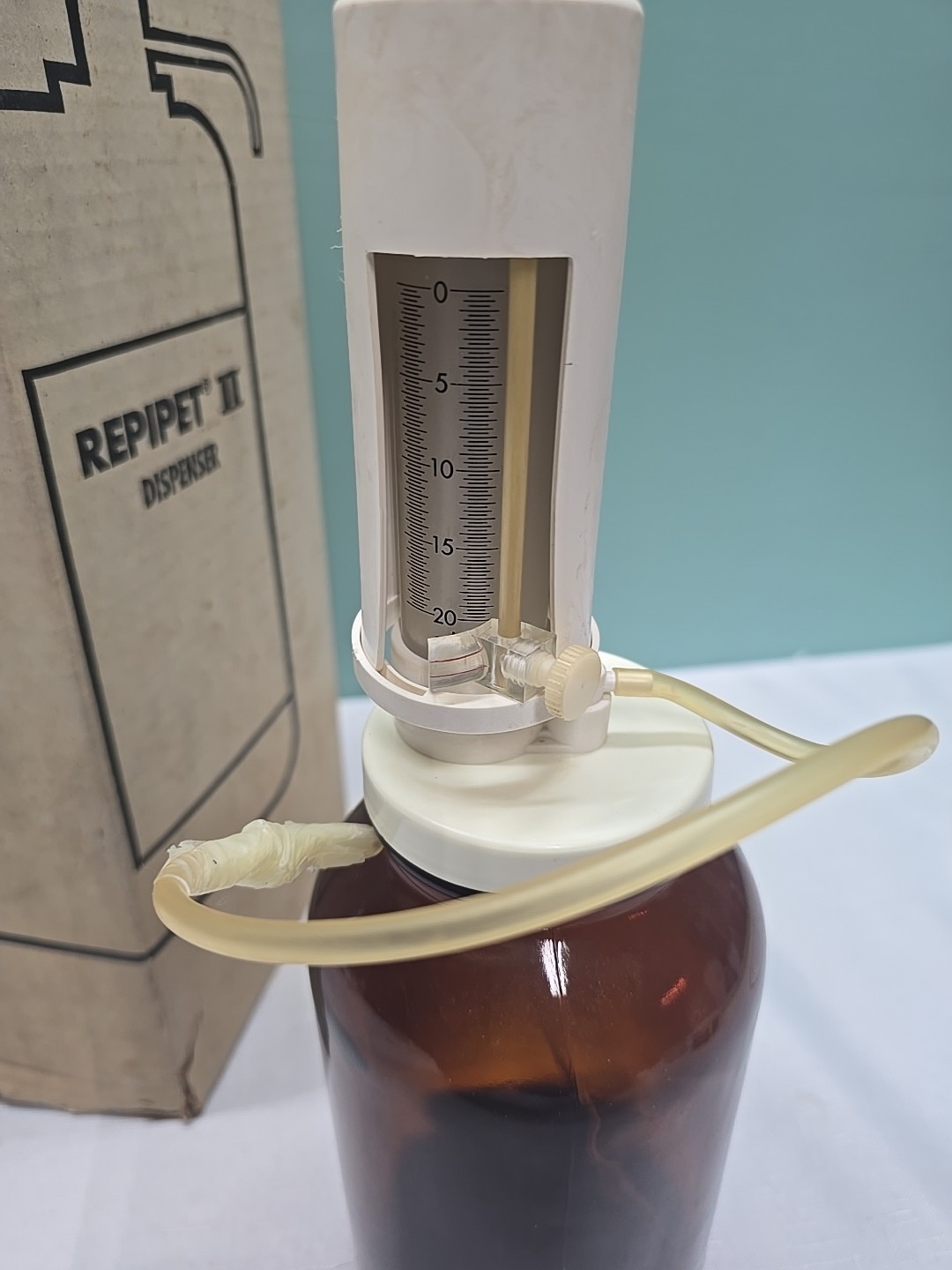 Vintage Standard Amber Glass Labindustries Repipet II 20.0mL