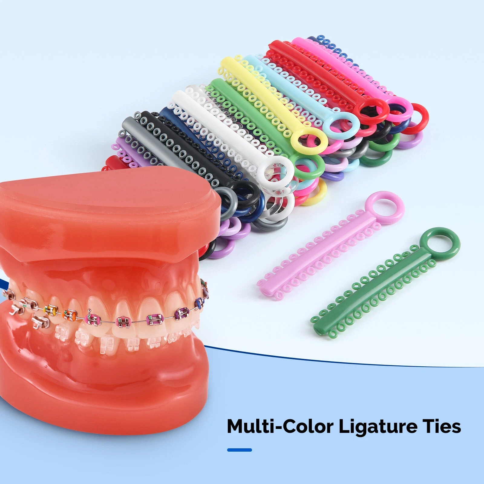 Dental Ligature Ties Rubber Bands 1040 Elastomeric Ortho Elastics 3.5/5.0/6.5oz