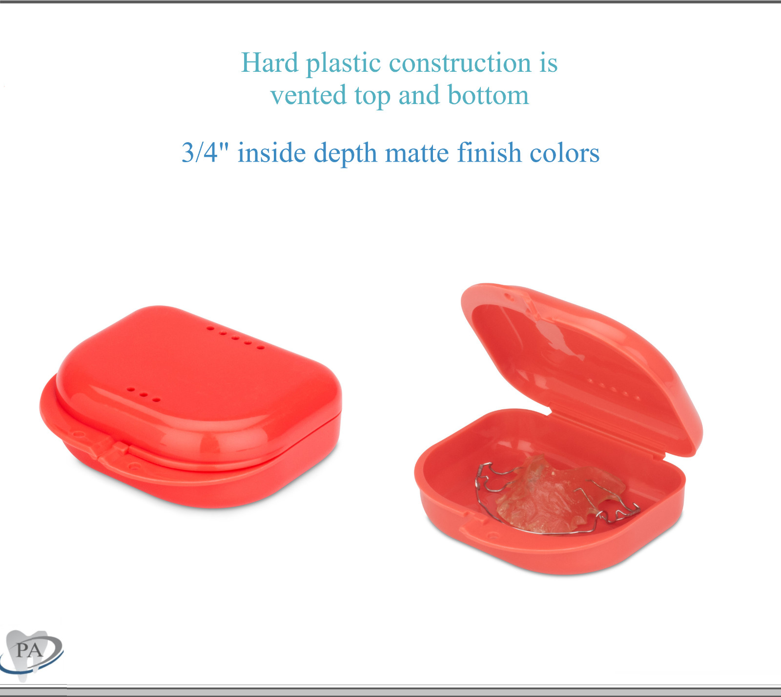 Dental Denture Box Retainer Box Carrier 4W x 2in x 2in Upto 200 Retainers/Case
