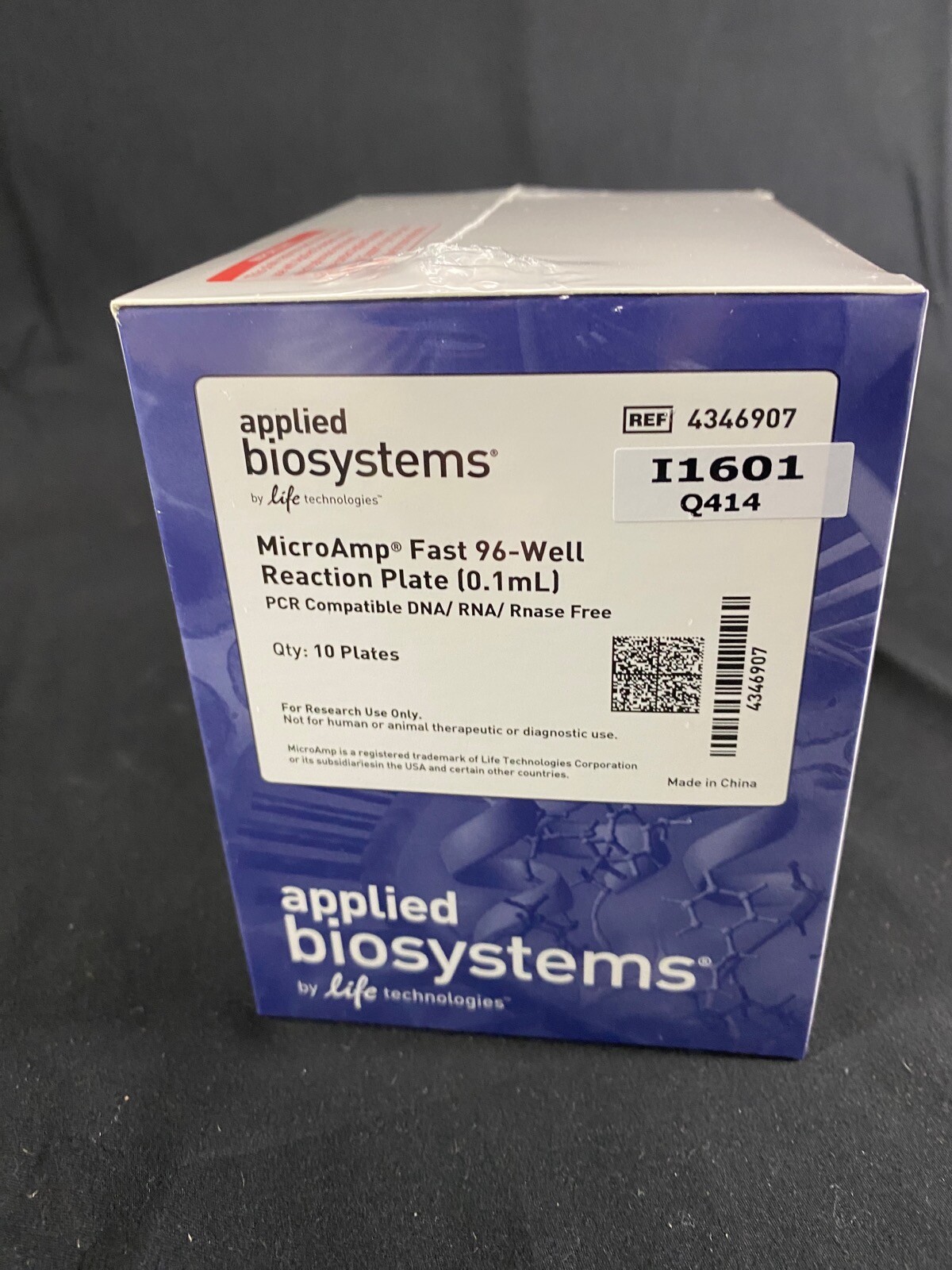 APPLIED BIOSYSTEMS 0.1 mL Fast Optical 96-Well Reaction Plate 4346907 (10/cs)