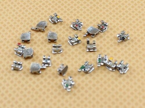 1000pcs Dental Orthodontic Brackets Metal Braces standard MBT 022 345 hooks U/L