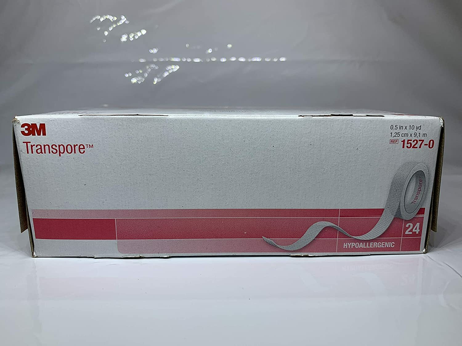 *24-Rolls * 3M Transpore Surgical Hypoallergenic Tape 0.5″ x 10 Yards 1527-0