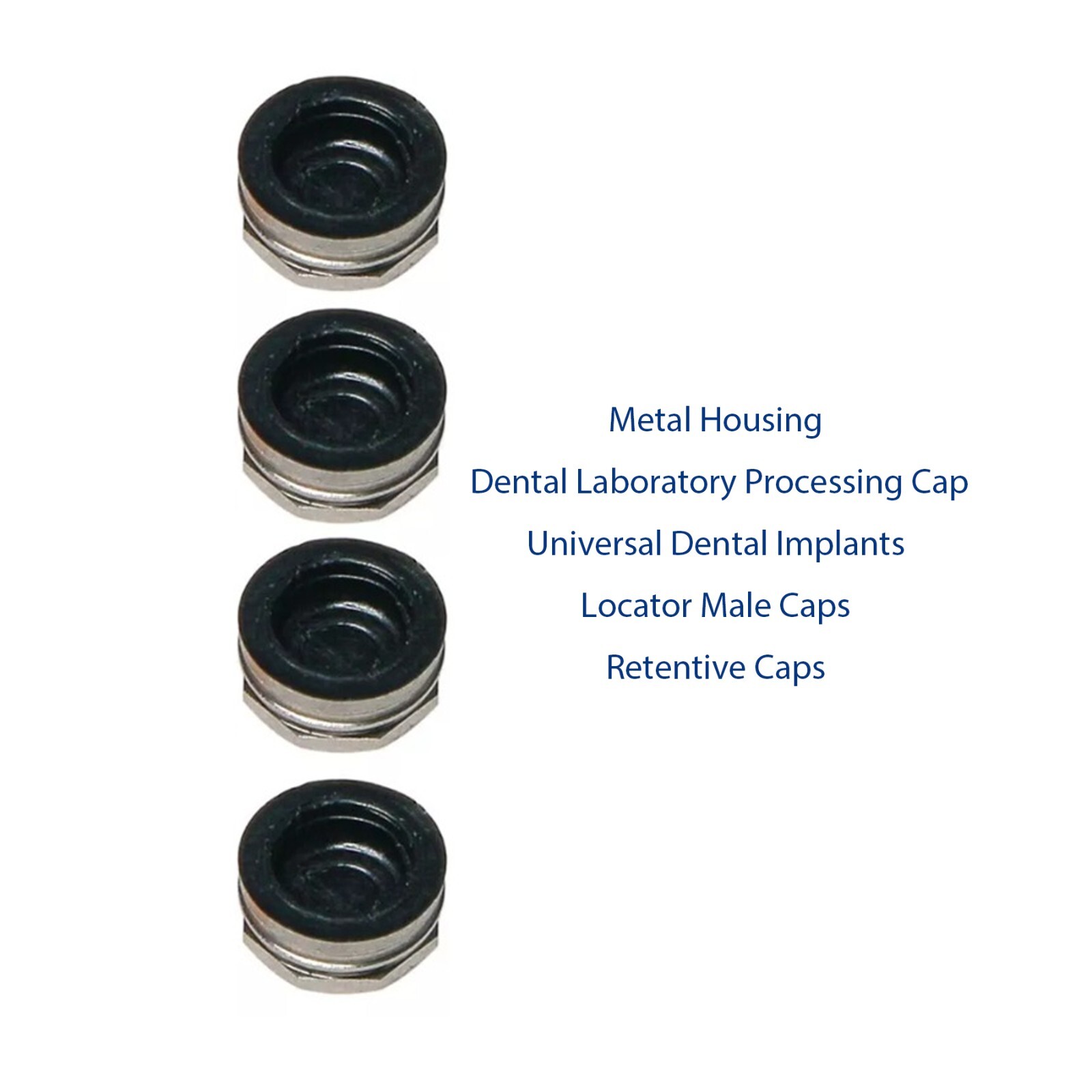 US Implant Nobel Active NP Ø3.5mm Locator Abutments PEEK Overdenture Male Cap