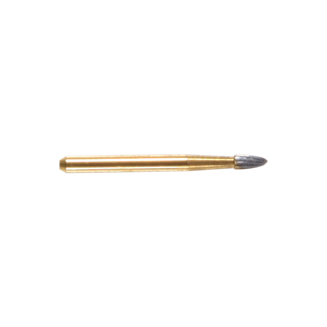 10Pcs Dental Trimming+Finishing Carbide Burs Egg Shape Football Gold FG7404
