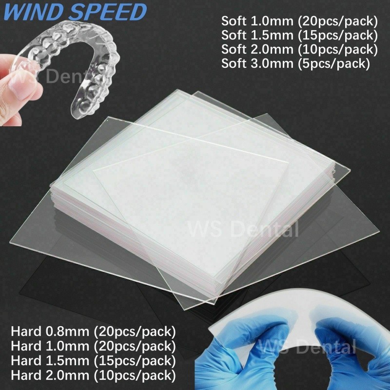 Dental Lab Splint Thermoforming Material Vacuum Forming Hard Soft 0.6mm-3.0mm