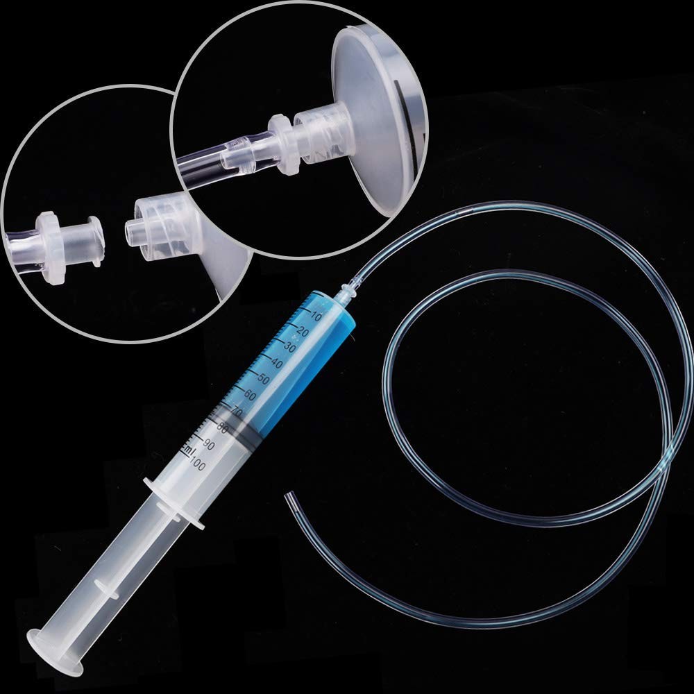 DEPEPE 2pcs 100ml Large Plastic Syringe with 47in Handy