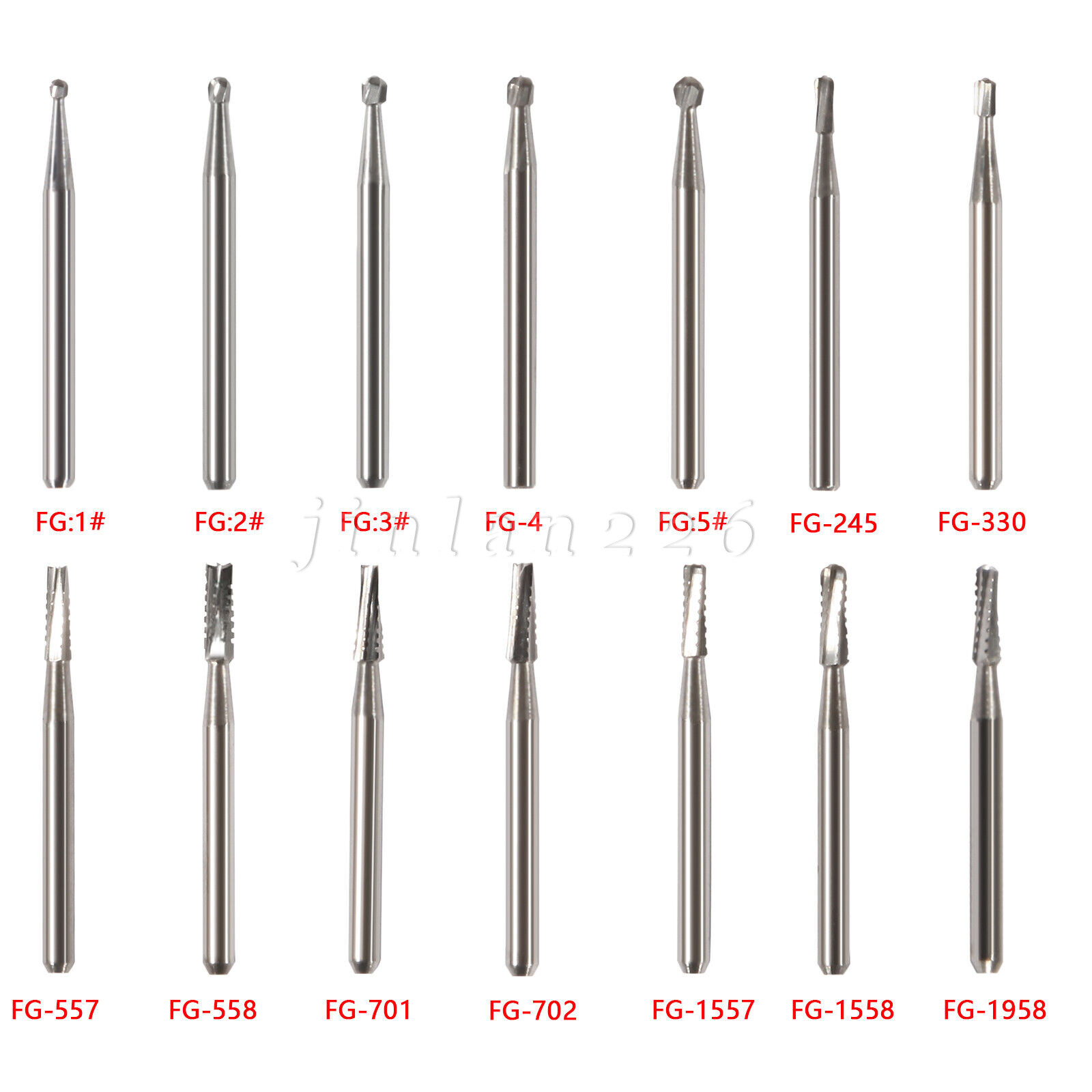 Dental Tungsten Carbide Tungsten Steel Burs for High Speed Handpiece