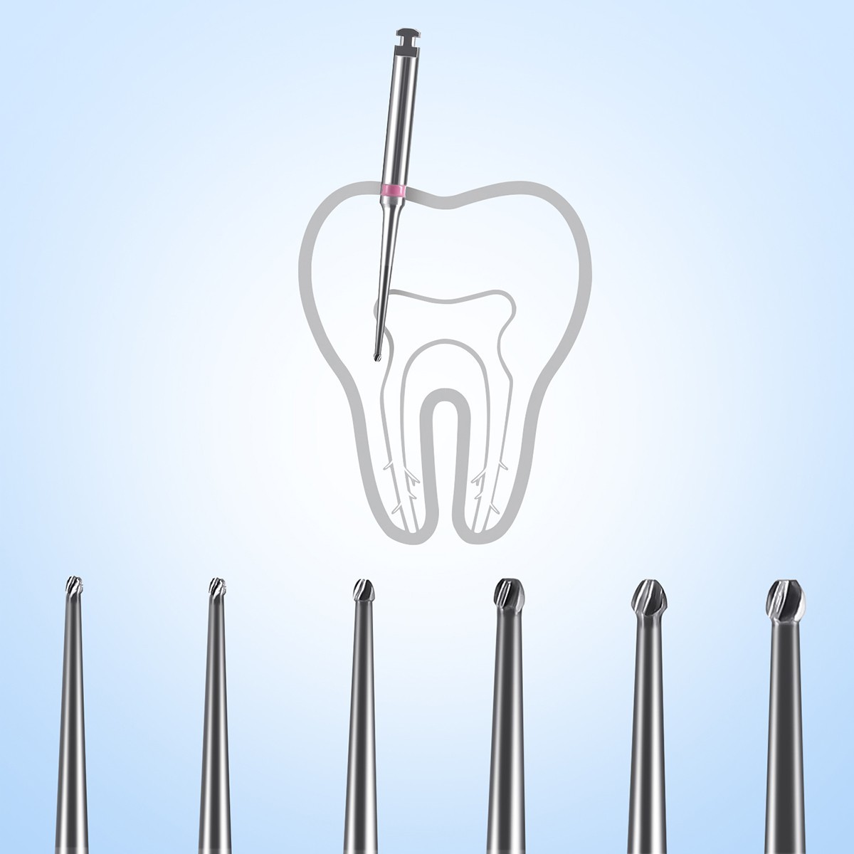 Dental Endo Burs Tungsten Carbide Long Neck Microscope for Low Speed Handpiece
