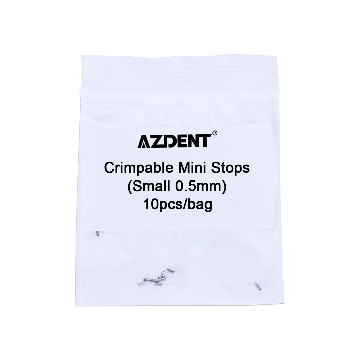 Dental Orthodontic Crimpable Mini Stops 0.5mm/0.8mm for Round Arch Wire 10pc/bag