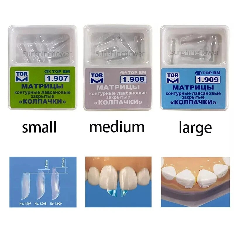 Dental Proximal Anterior Strips Polyester Matrix Bands Clear Matrices Anterior