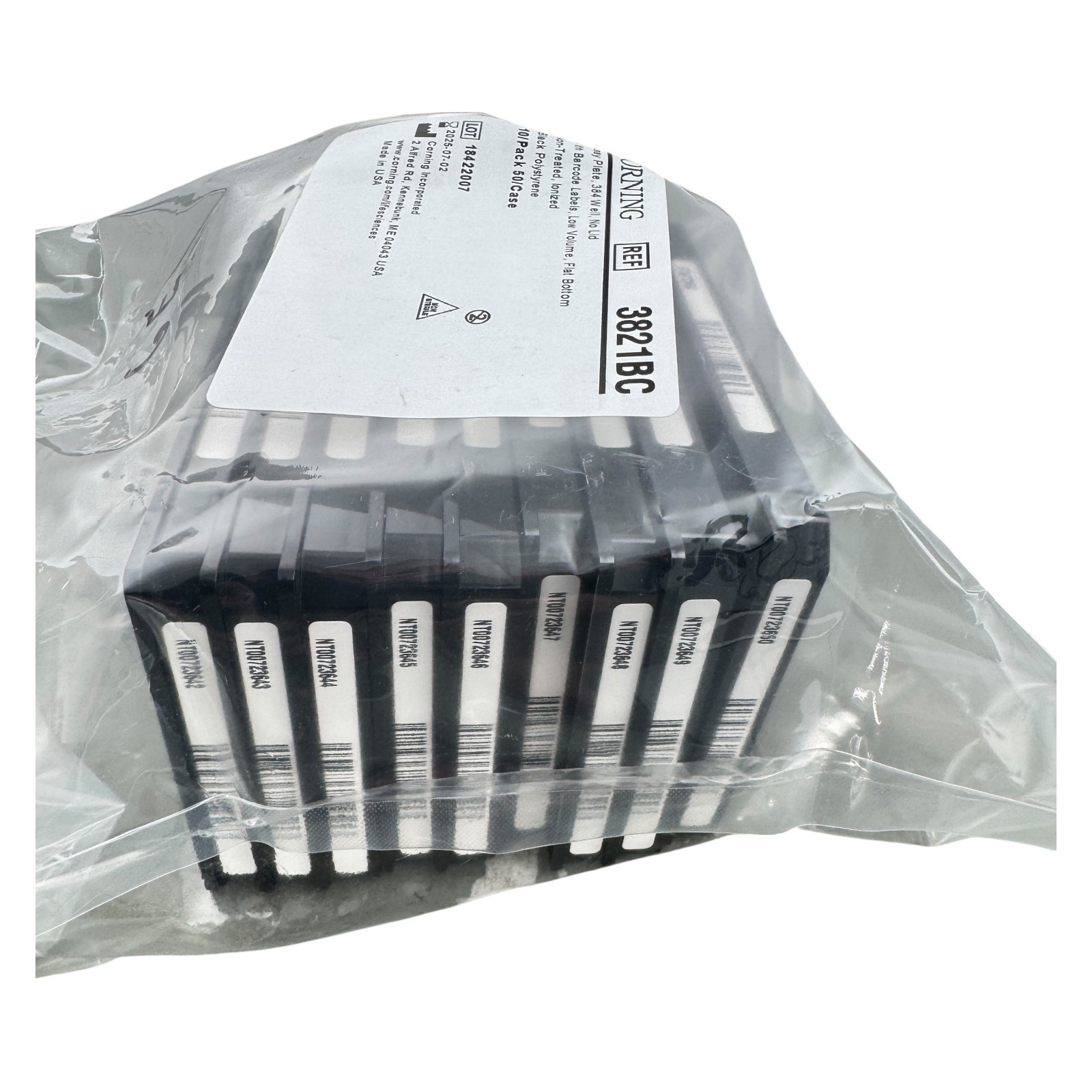EXPIRED CORNING 3821 ASSAY PLATE 384 WELL Black Polystyrene