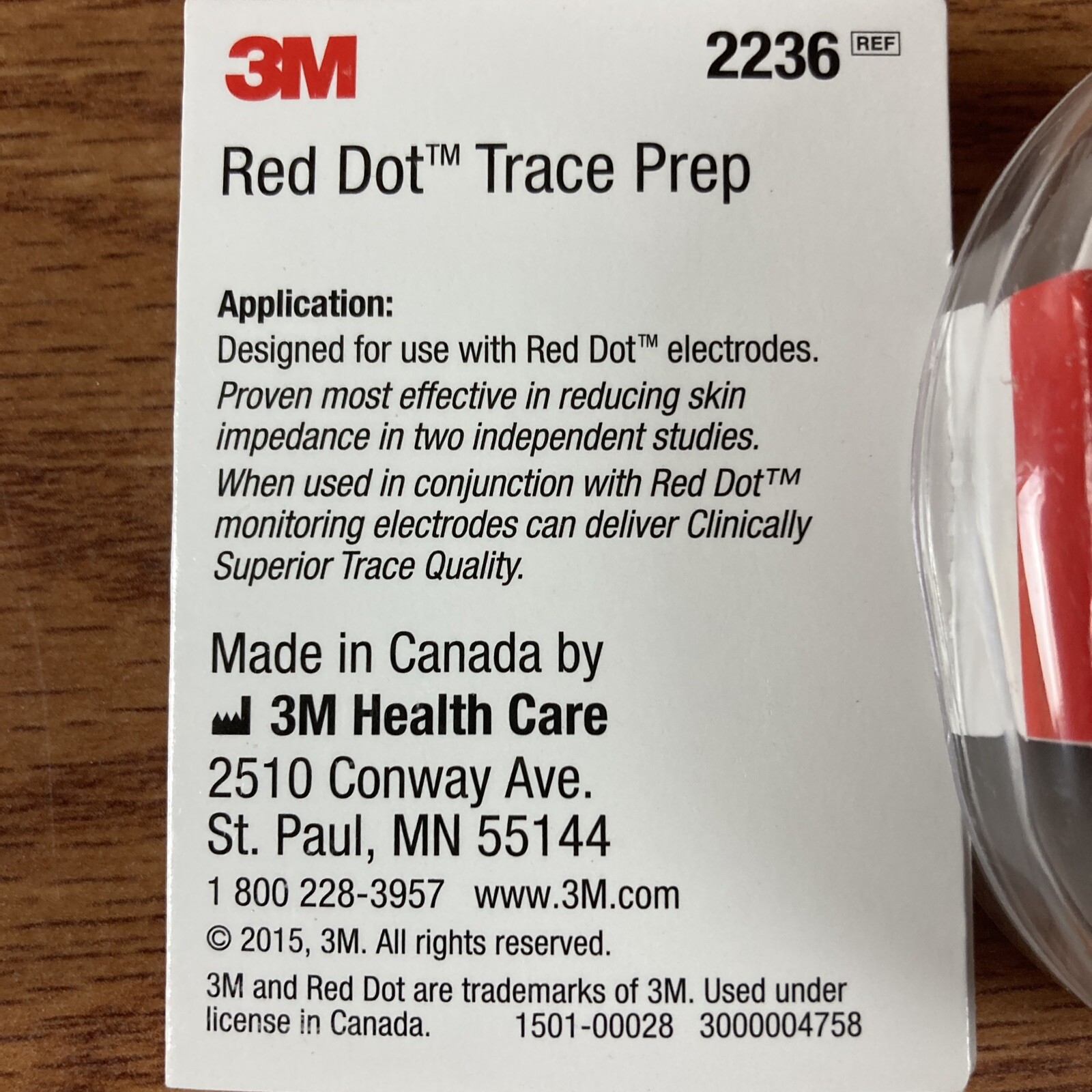 3M Red Dot Trace Prep 2236 Abrasive Tape Roll with Dispenser .70 in x 196 in