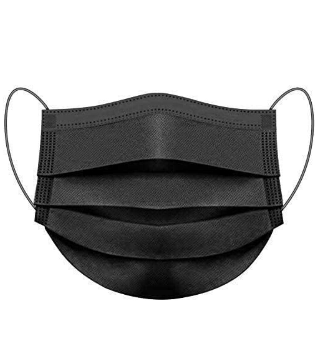 [100 PCS] Black 3-Ply Disposable Protectiv non-Medical Face Mask Earloop Mouth