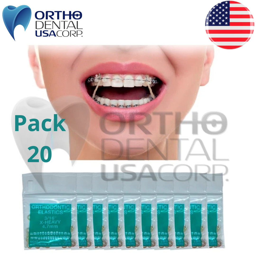 US Dental Ortho Elastics Latex Braces Orthodontic Rubber Bands 3.5,5.0,6.5 oz