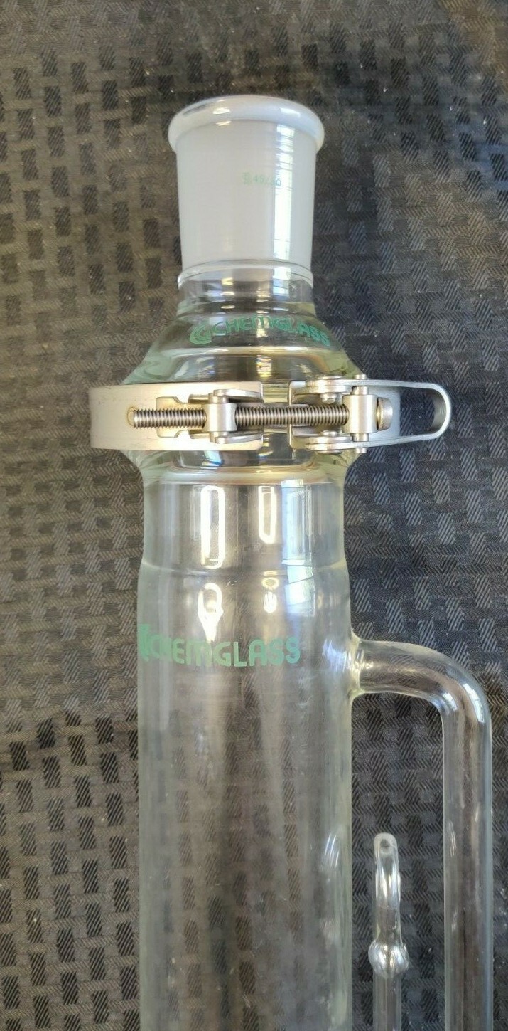 Chemglass 500mL Soxhlet Solvent Extractor, Complete w/ 60mm Schott Flange 45/50