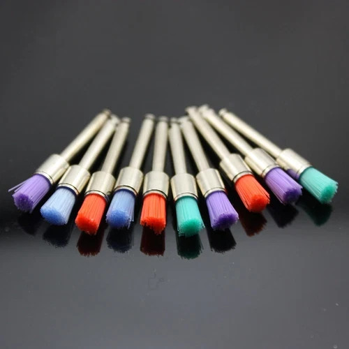 Dental Polishing Prophy Prophylaxis Brush Nylon RA Latch Type Bristle Flat/Taper