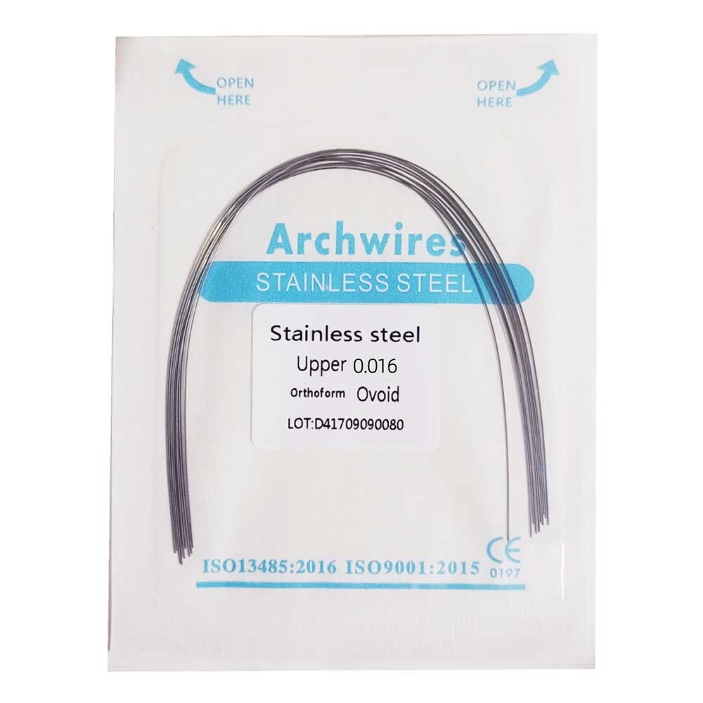 10pcs/pack Dental Orthodontic Stainless Steel Round Arch Wire Ovoid Form