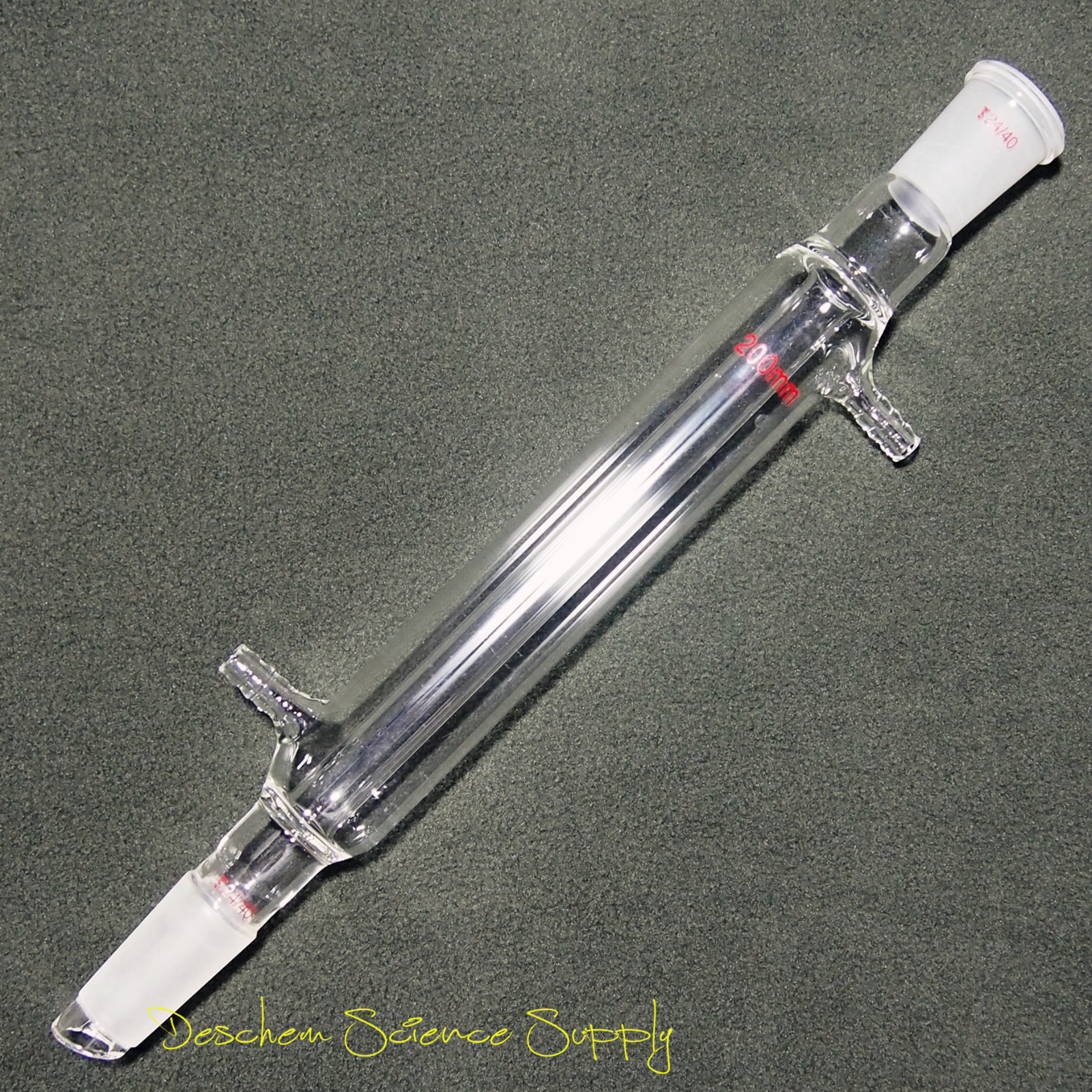 Deschem 200mm 24/40 Glass Liebig Condenser Lab Chemistry Disllation Column