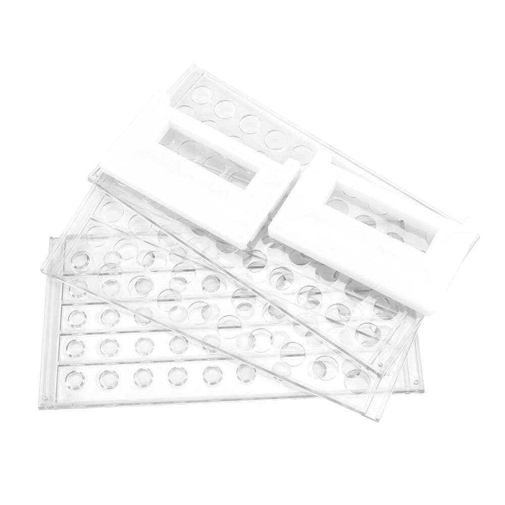 Test Tube Rack, Plastic, 15/18mm, 50 Holes, Karter Scientific 208U6 (Pack 20)