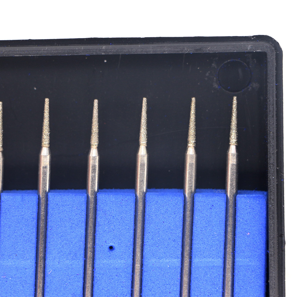 Dental lab Electroplated HP diamonds burs drills HP847-016 Long Straight 100pcs