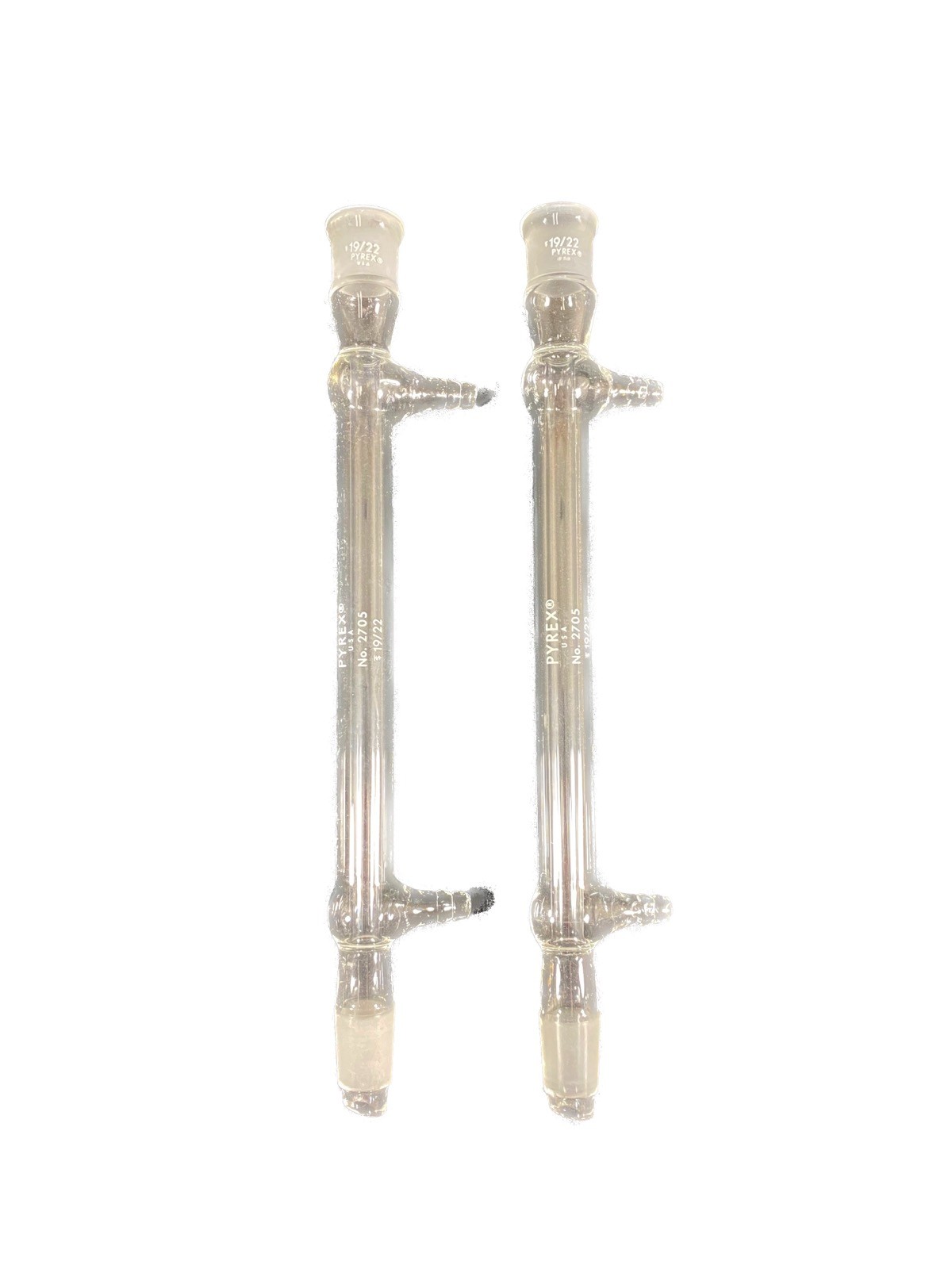 PYREX Glass 19/22 190mm Jacket Distilling West Condenser Drip Tip 2705-19 (2/Pk)