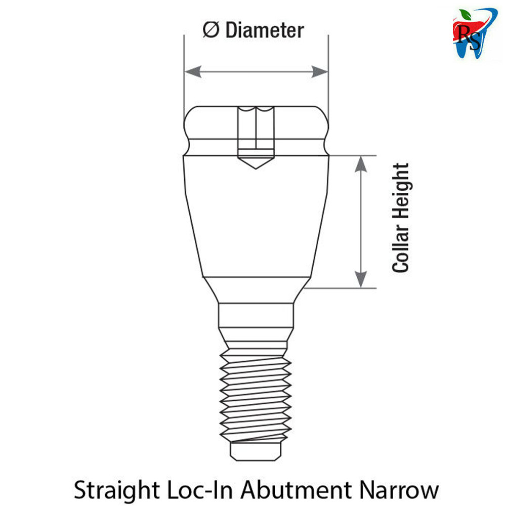 1pcs Dental Prosthetic Straight Loc In Attachment Abutment Internal Hex 2.0mm