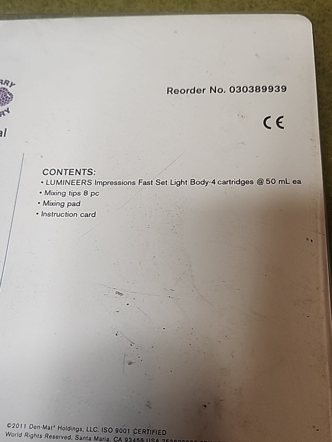 VPS Bite Registration Material FAST SET LIGHT BODY 4 X 50ml Cartridges Dental