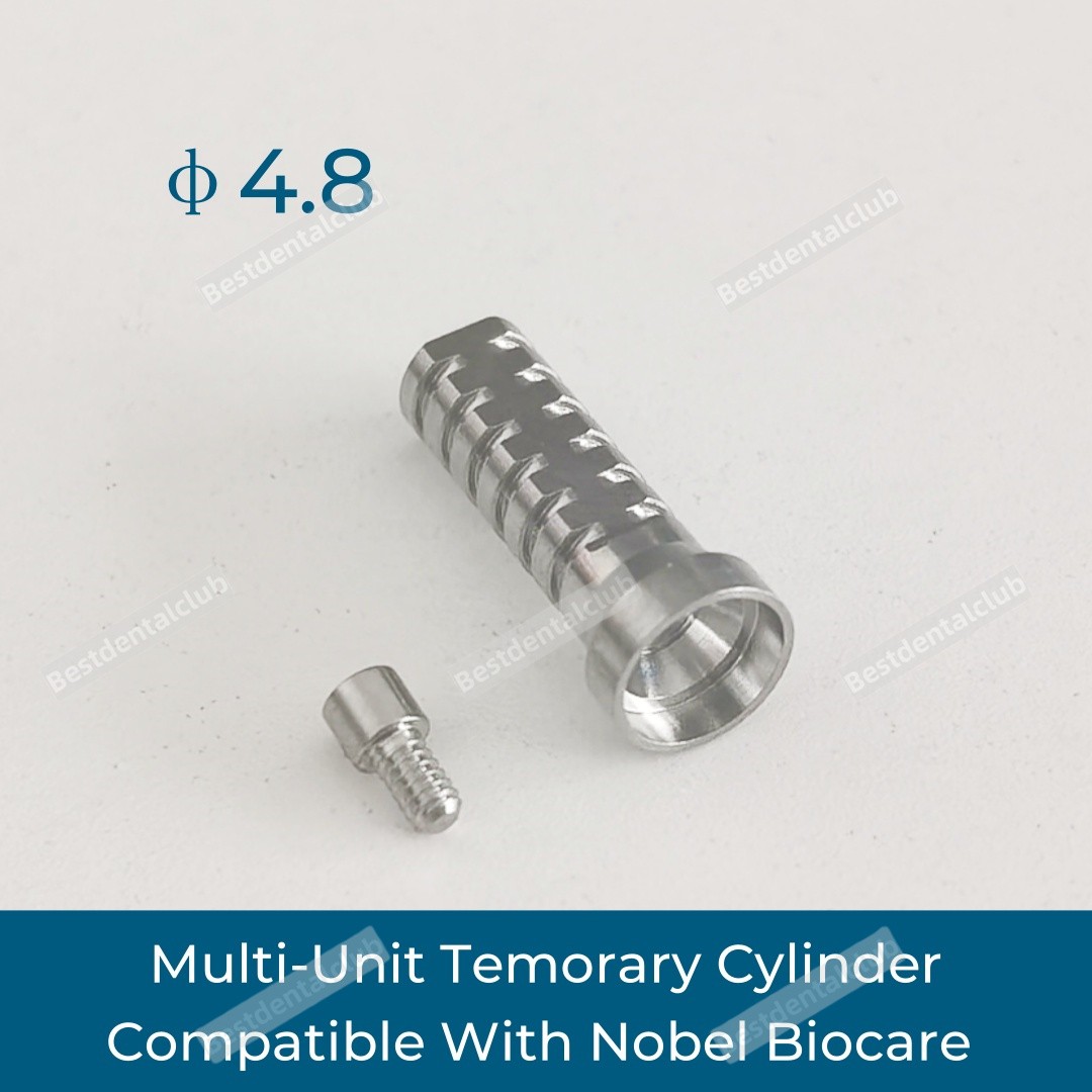 20Pcs Titanium Temporary Cylinder Ti MU Sleeve Multi Unit 4.8mm Abutment Fit NOB